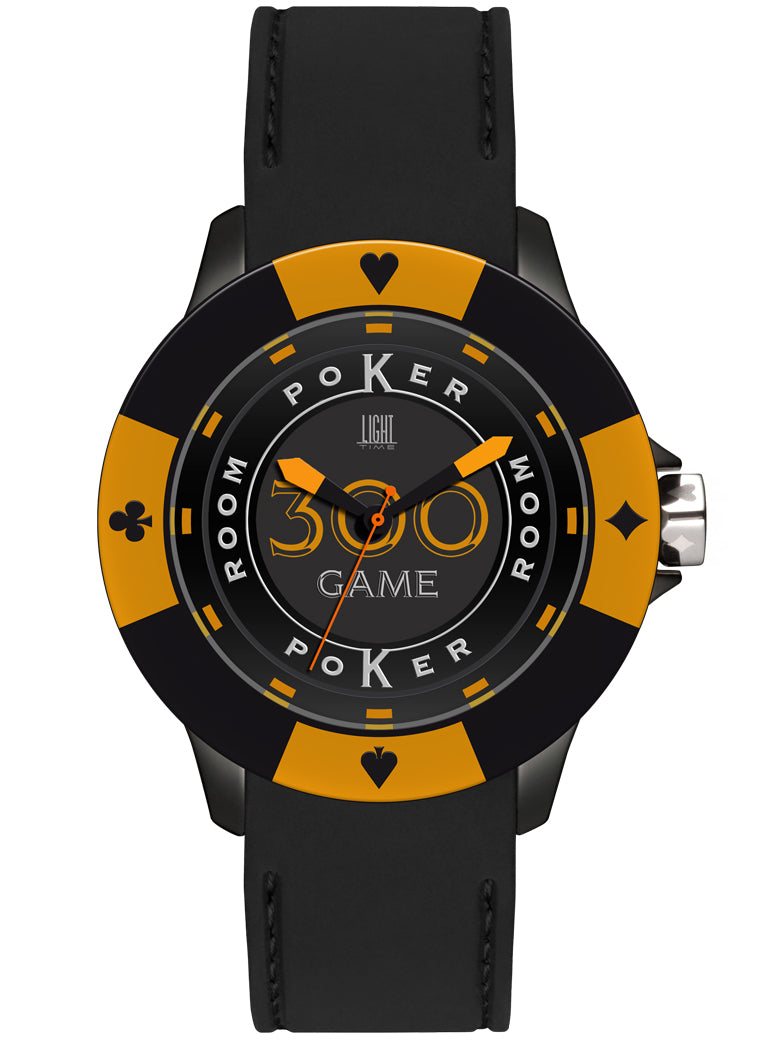 LIGHT TIME Mod. POKER - Black / Orange