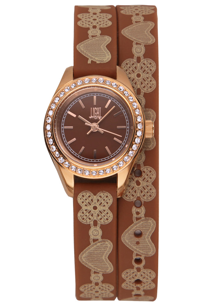 LIGHT TIME Mod. ROCOCO - Brown Strass