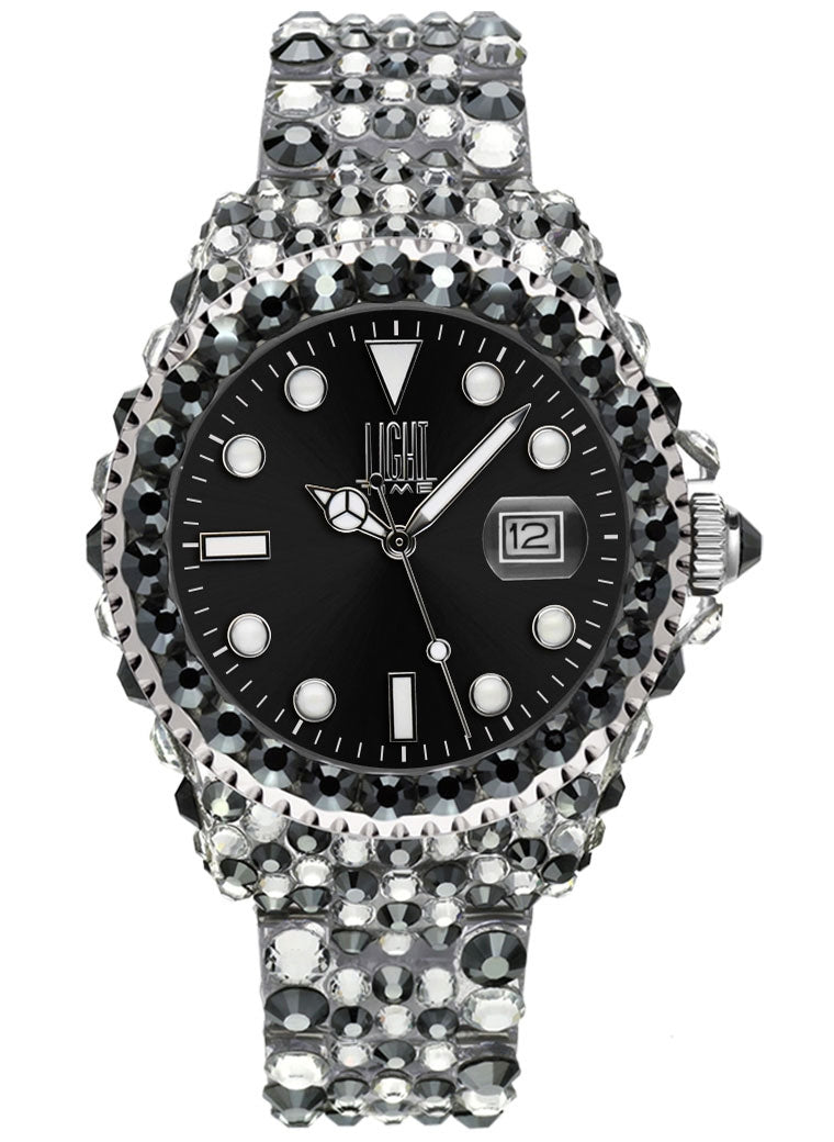 LIGHT TIME Mod. MEDITERRANEO - Full Strass / Black