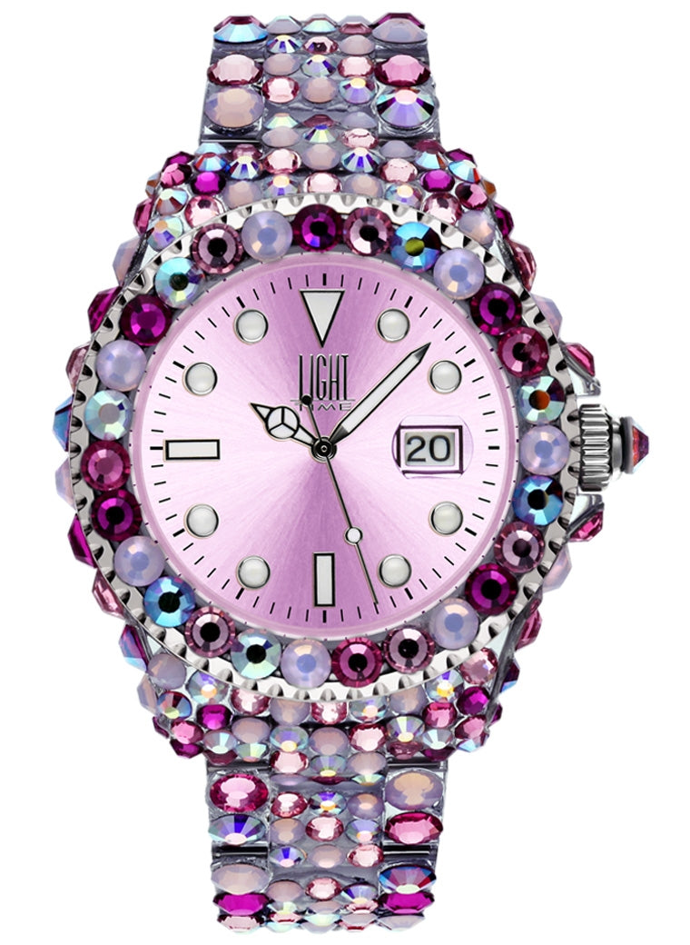 LIGHT TIME Mod. MEDITERRANEO - Full Strass / Pink