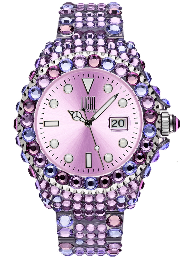 LIGHT TIME Mod. MEDITERRANEO - Full Strass / Pink