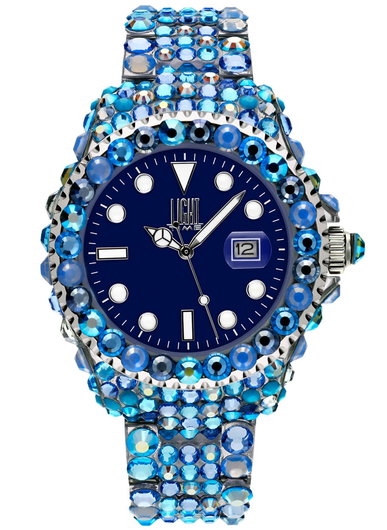 LIGHT TIME Mod. MEDITERRANEO - Full Strass / Blue