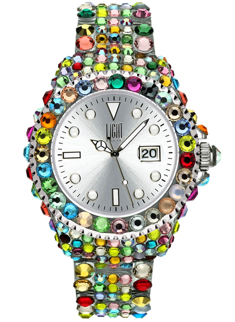 LIGHT TIME Mod. MEDITERRANEO - Full Strass / Silver