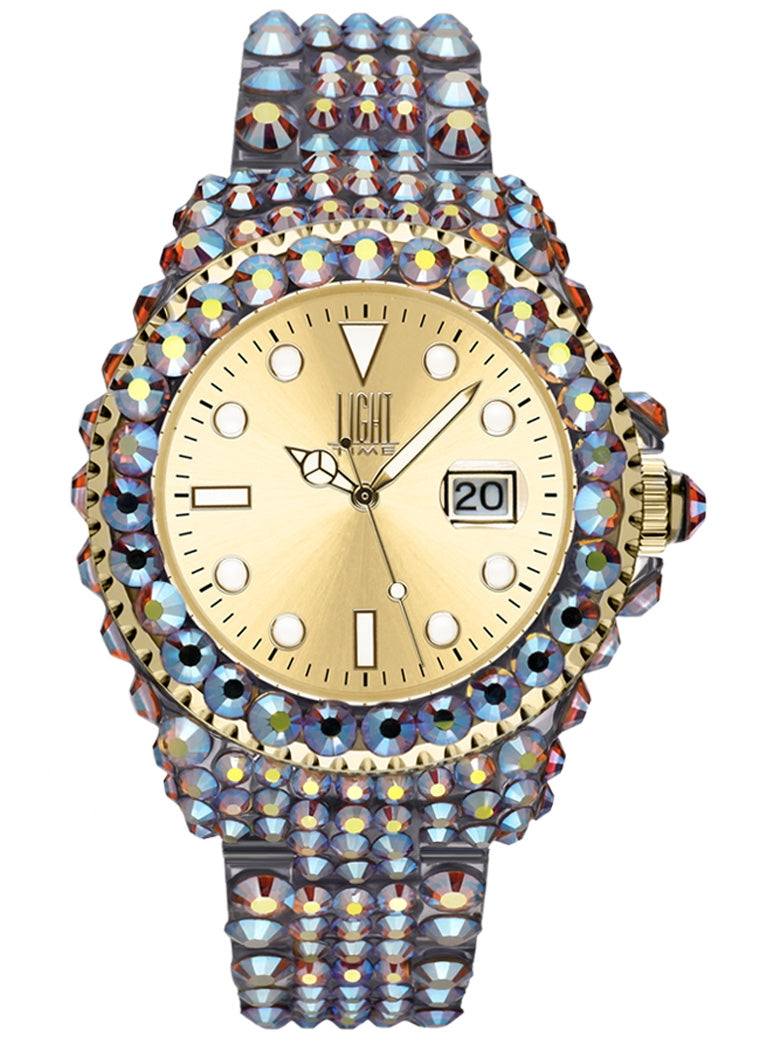 LIGHT TIME Mod. MEDITERRANEO - Full Strass / Gold