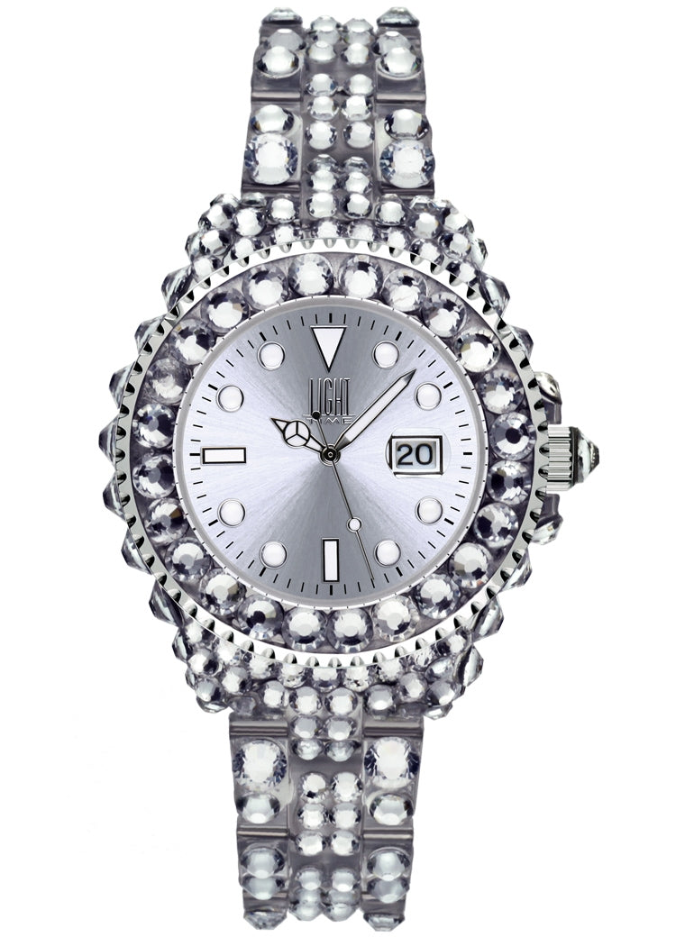 LIGHT TIME Mod. MEDITERRANEO - Full Strass / Silver