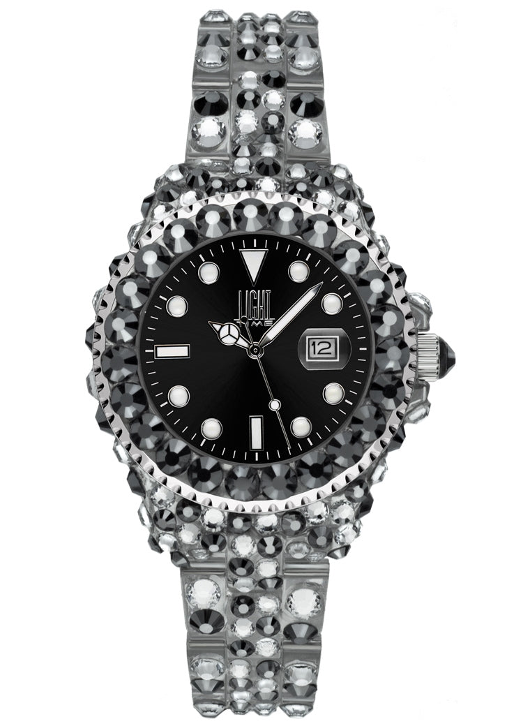 LIGHT TIME Mod. MEDITERRANEO - Full Strass / Black