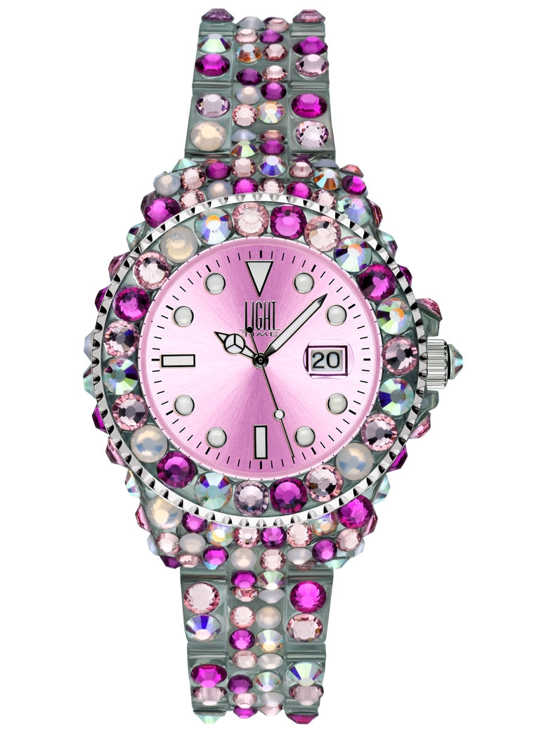 LIGHT TIME Mod. MEDITERRANEO - Full Strass / Pink