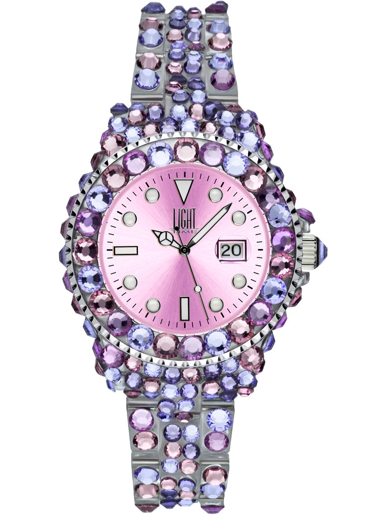 LIGHT TIME Mod. MEDITERRANEO - Full Strass / Pink