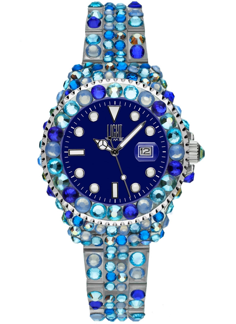 LIGHT TIME Mod. MEDITERRANEO - Full Strass / Blue