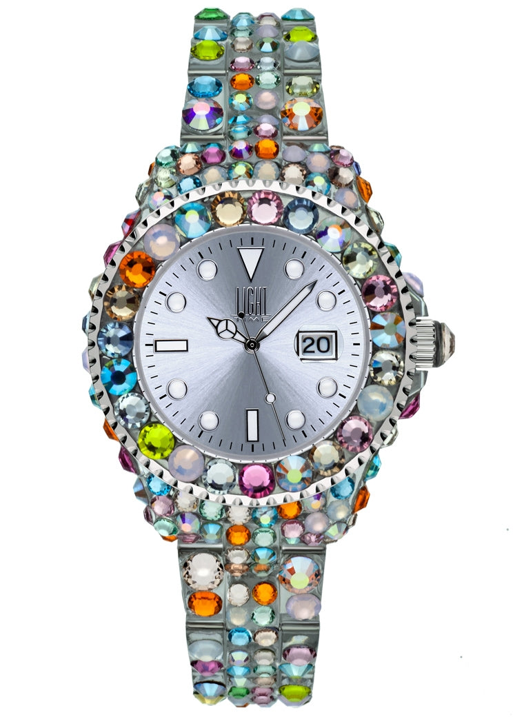 LIGHT TIME Mod. MEDITERRANEO - Full Strass / Silver