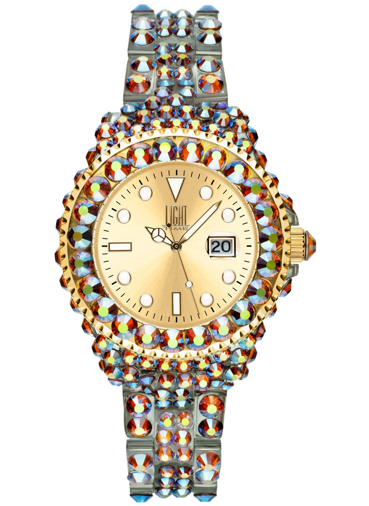 LIGHT TIME Mod. MEDITERRANEO - Full Strass / Gold