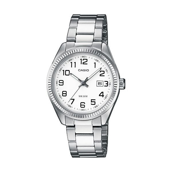 CASIO COLLECTION Mod. LADY DATE - WHITE, Arab number indexes