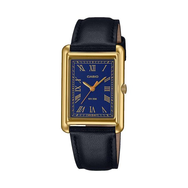 CASIO COLLECTION Mod. LADY TANK, GOLD, LEATHER - BLUE