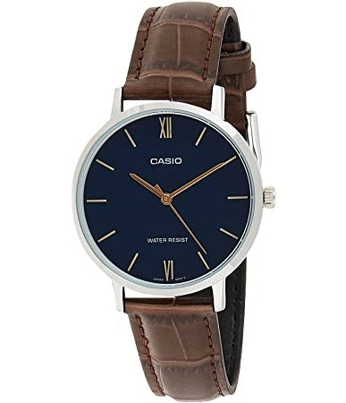 CASIO COLLECTION Mod. MINIMAL, LEATHER - BLACK