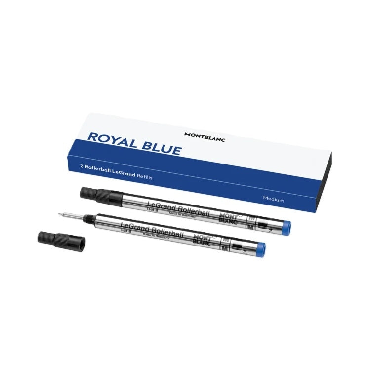 MONTBLANC Mod. ROYAL  BLUE - REFILLS  ROLLER BALL PEN - MEDIUM - 2PCS