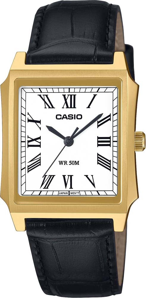 CASIO COLLECTION Mod. TANK - GOLD, LEATHER