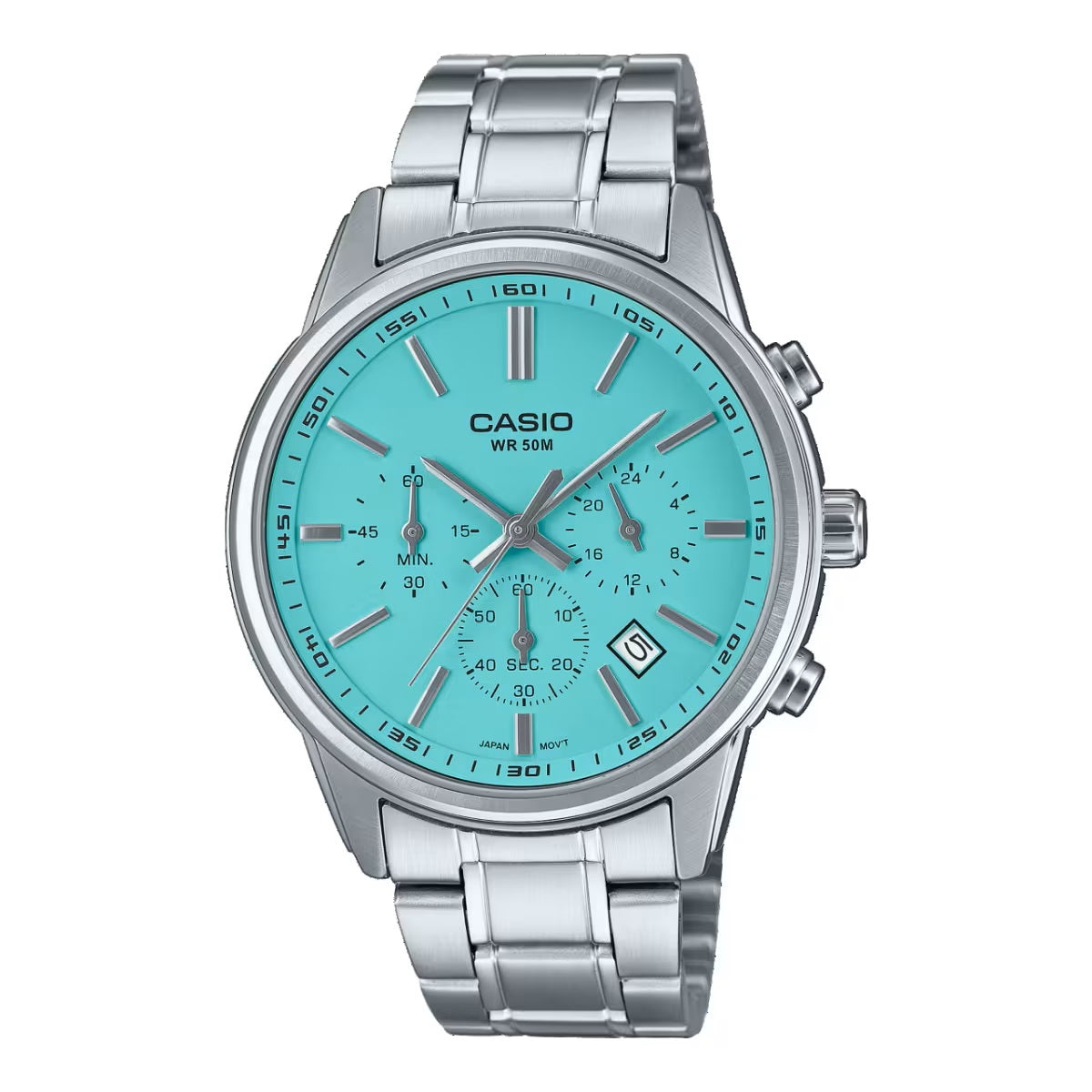 CASIO COLLECTION Mod. CHRONO DATE - AQUA GREEN