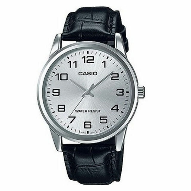 CASIO COLLECTION Mod. 3H SILVER, LEATHER - SILVER