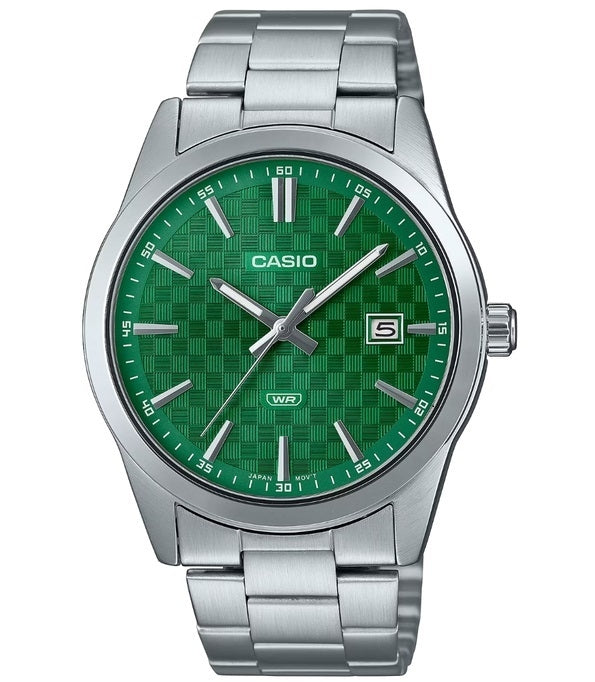 CASIO DATE CARBON LOOK DIAL - Green