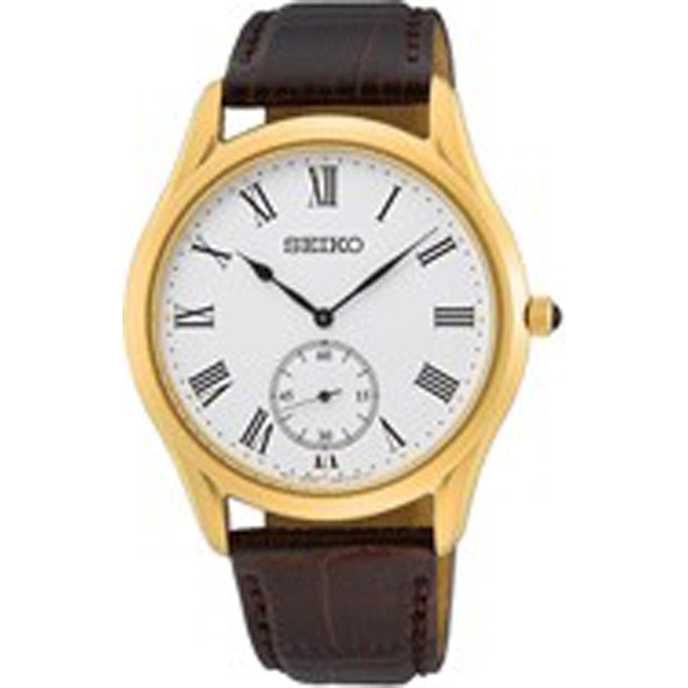 SEIKO Mod. CLASSIC GENT PETIT SECOND - LEATHER, WHITE