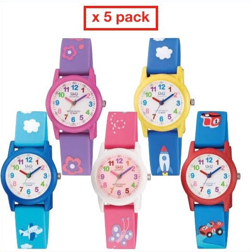 Q&Q FASHION Mod. VR99_PACK 5 KIDS WATCHES / 5 OROLOGI BIMBO